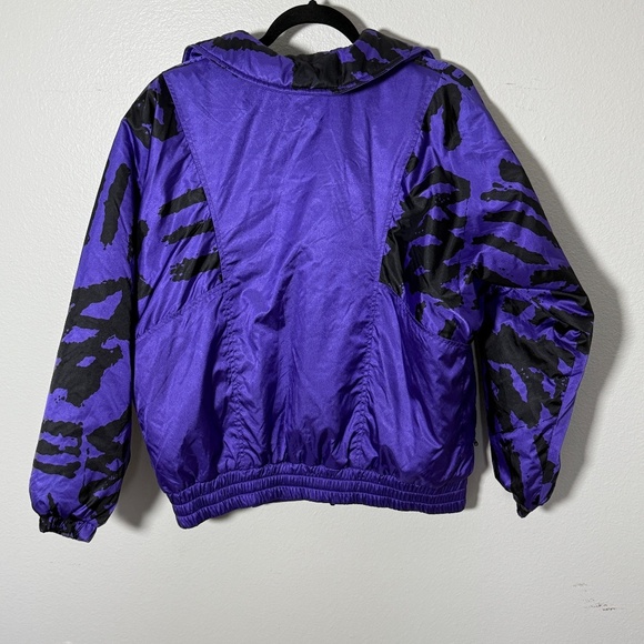Snuggle Ski Wear Purple Black Jacket Womens M Lightweight Windbreaker - Picture 6 of 6